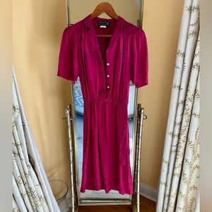 Vintage 100%silk Carole little Pink dress size 6